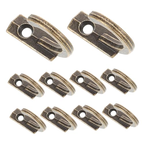FONDOTIN 10 Piezas Ganchos de Pared Retro para Sombreros Toallas y Llaves Mini Aleación Vintage Bronce para Hogar Oficina Cocina