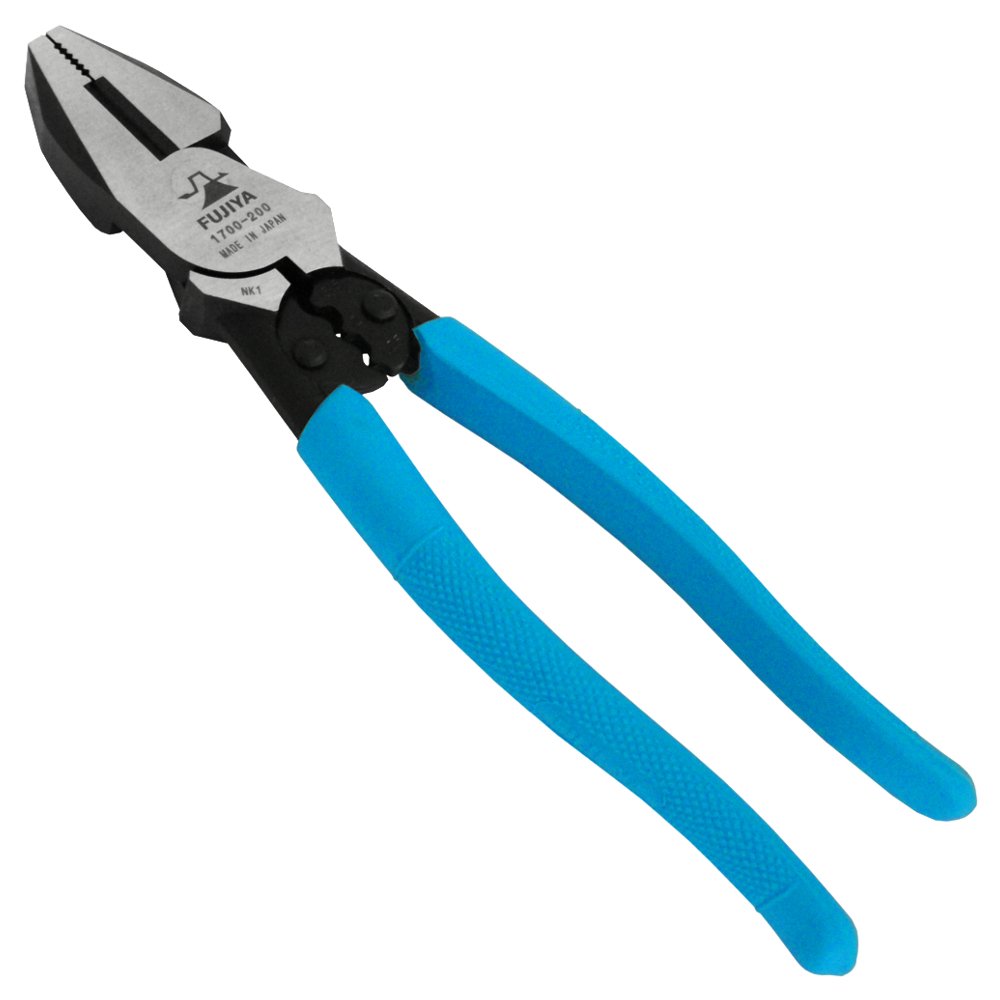 FUJIYA Tools, 1700-200, High Leverage Lineman's Pliers Crimp Pliers, 8 Inch