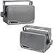 Produktbild Pyle Wasserdichte Lautsprecher 3.5-Zoll-200-Watt 3-Way Wetterfeste Mini Box, Silber, PLMR24S