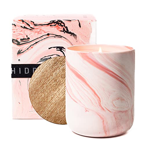 Hidden Label Velas perfumadas de soja, vela grande de 12 onzas, tarro de cerámica japonesa de flor de cerezo, colección de lava, hermosos regalos para cumpleaños, Acción de Gracias, Navidad
