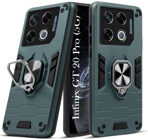 Image of Jkobi Back Case Cover for Infinix GT 20 Pro 5G (Shockproof Polycarbonate Dual Layer Hybrid Armor |Robust Green)