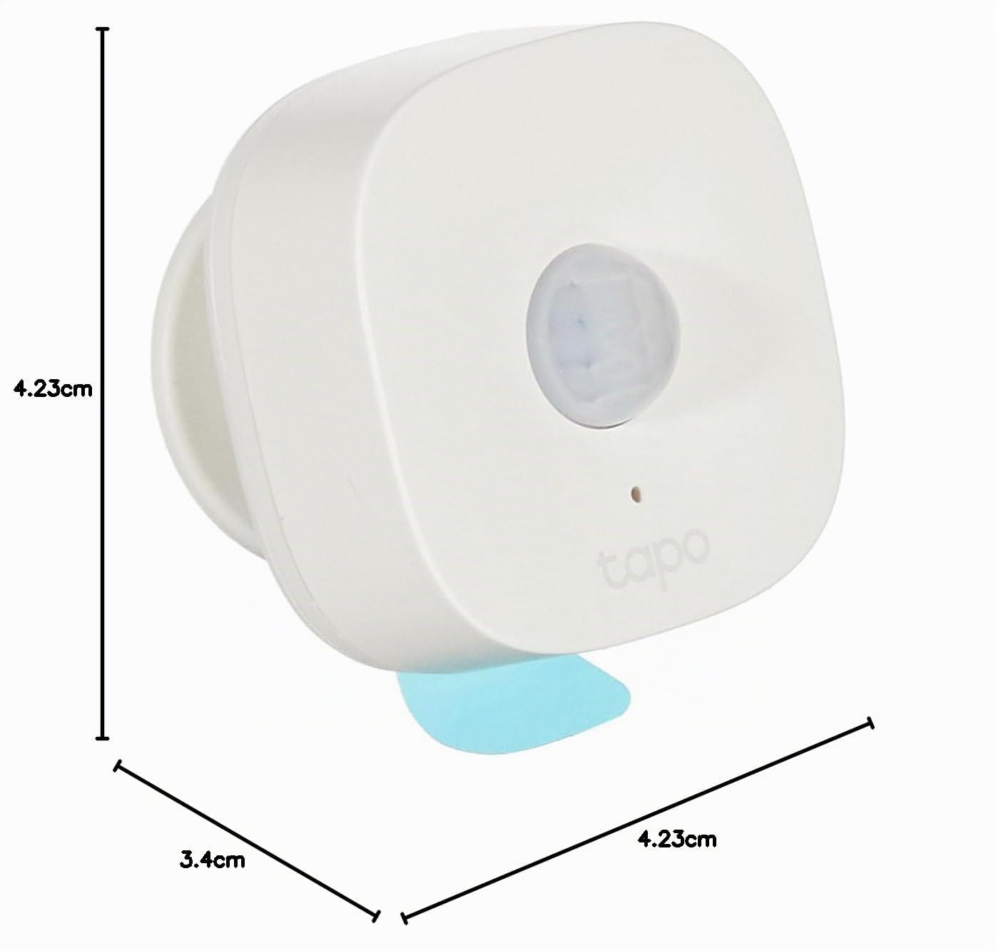 Tapo TP-Link T100 - Detector de Movimiento WiFi, Amplia Cobertura, Sensor de Alarma Antirrobo,Rotación 120º, Montaje Magnético, Control App, Requiere Hub