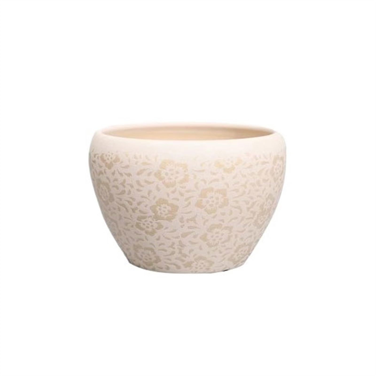 Kx9lb8d Beige Flower Planters Planter Ceramic Large Caliber Indoor And Outdoor Fortune Tree Greens Succulent Simple