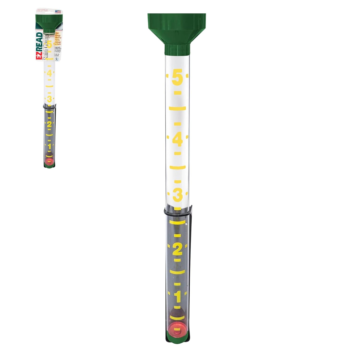 Headwind EZRead 26” Giant Professional Outdoor rain Gauge, USA Made Heavy Duty All Weather Freeze Proof mountable with Float, Hunter Green (820-0019)