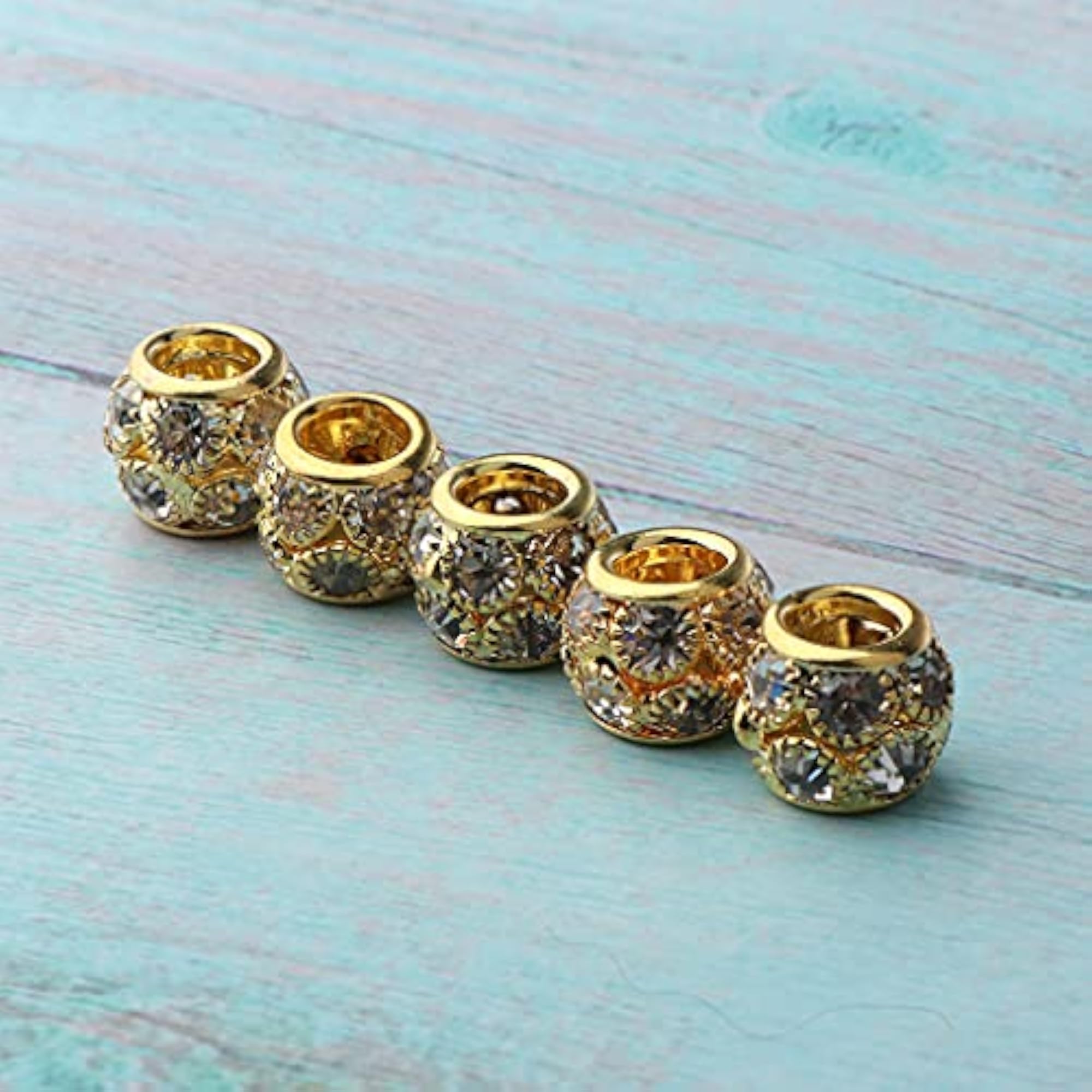 5pcs Dreadlock Hair Beads & Cuff Clips Set