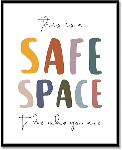 Safe Space, Therapy Office Decor, Counseling Sign, School Counselor Office Decor, Classroom Decor, School Psychologist, Mental Health Print,