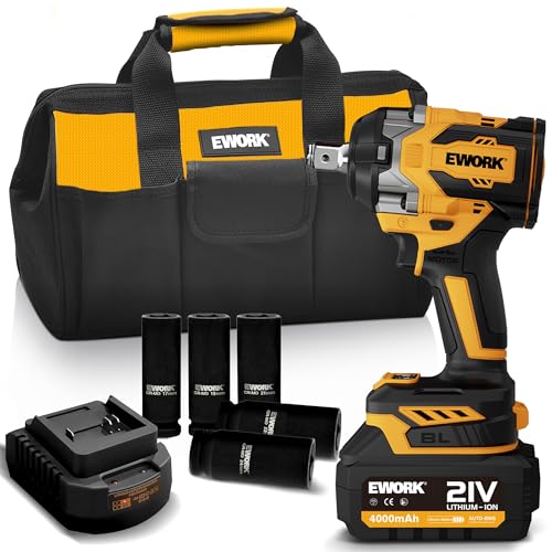 充電式インパクトレンチ-EWORK21Vブラシレスコンパクト最大700N.m高トルク電...