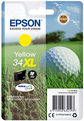 Epson C13T34744020 Cartouches d'Encre Originales 34 XL - Jaune