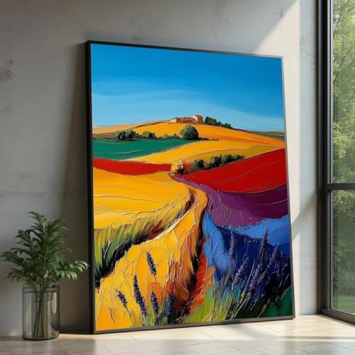 Tableau sur toile grand format pour habiller un mur vide avec cadre inclus