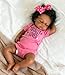 Anano Black Reborn Baby Dolls Silicone Full Body 20 Inch Realistic Baby Doll Girl Soft Full Silicone Babys Doll African American Babys Girl Lifelike Black Reborn Dolls Brown Skin