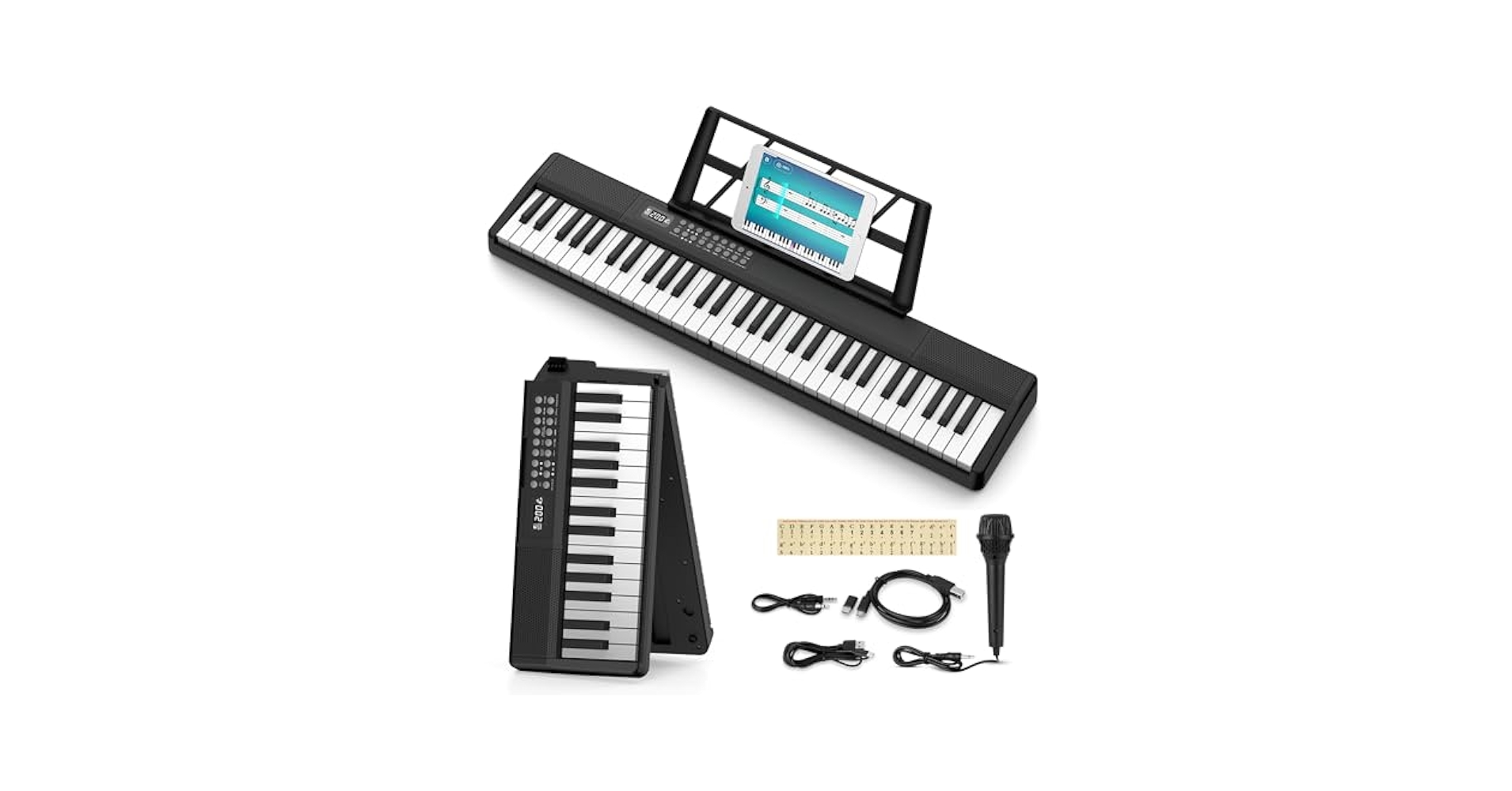 電子ピアノ 折りたたみ 電子キーボード 61鍵盤 キーボード MIDI機能 Amazon | 電子ピアノ 折りたたみ 電子キーボード 61鍵盤