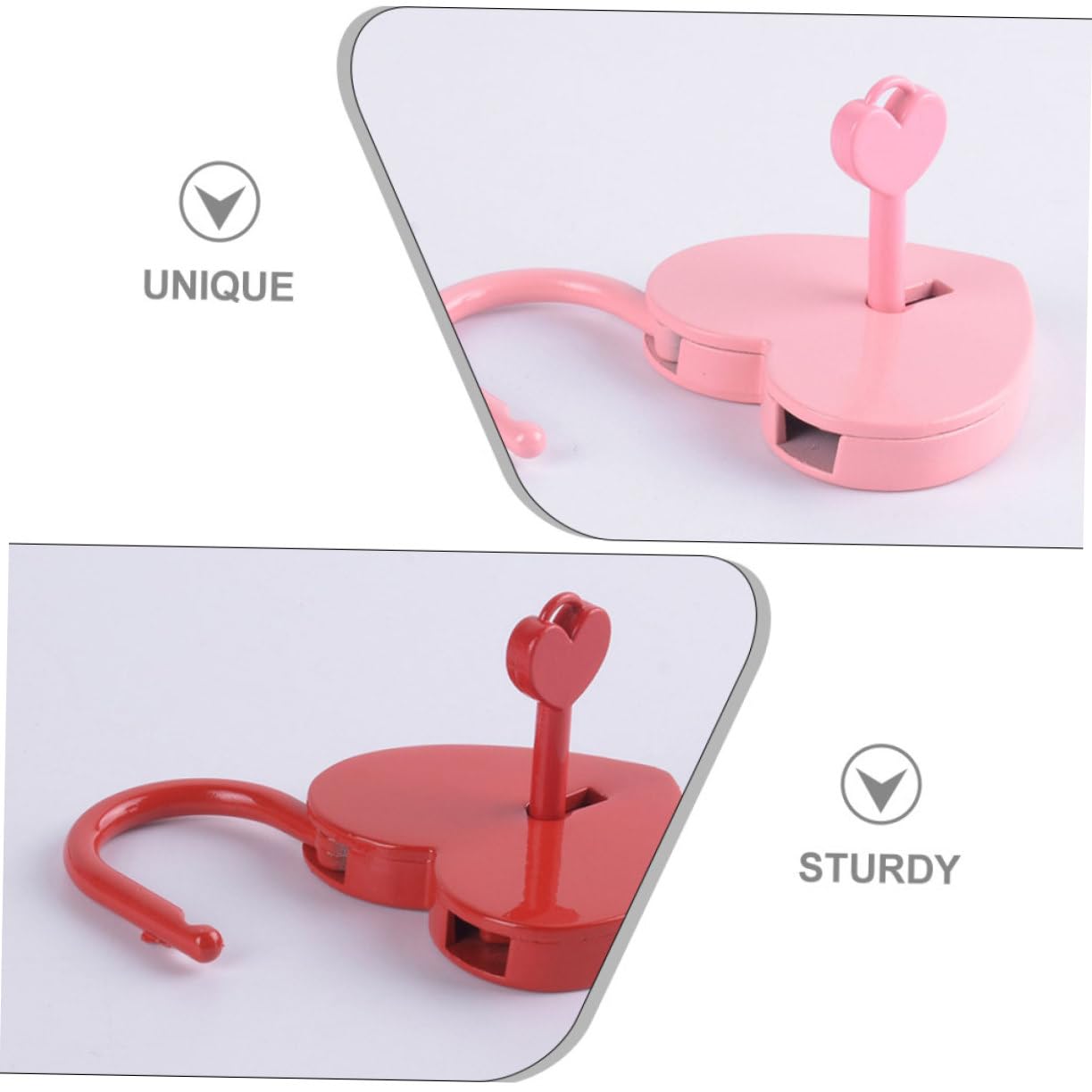 SHINEOFI 10 Set Desidero il blocco dell'amore lucchetto per armadietto palestra cuore blocchi di viaggio lucchetti per valigie piccolo lucchetto per bagagli Locks Love Lega di zinco