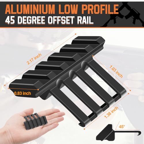 image for PUKESI Picatinny Offset Rail Mounts, 45 Degree 3 4 5 Slots Offset Pica