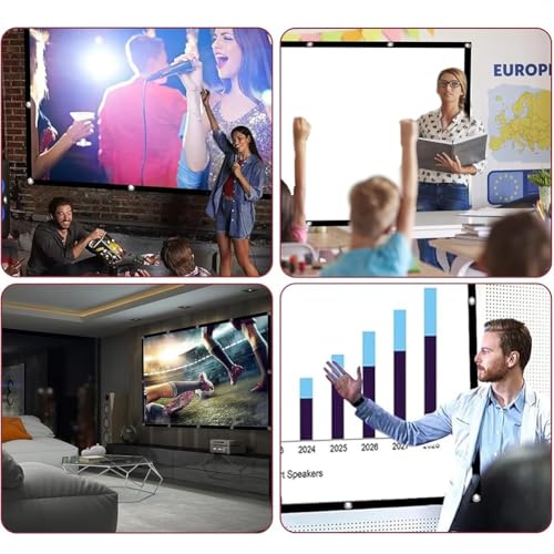 Pantalla de proyección plegable 120 pulgadas 4K HD 16:9 miniatura 6