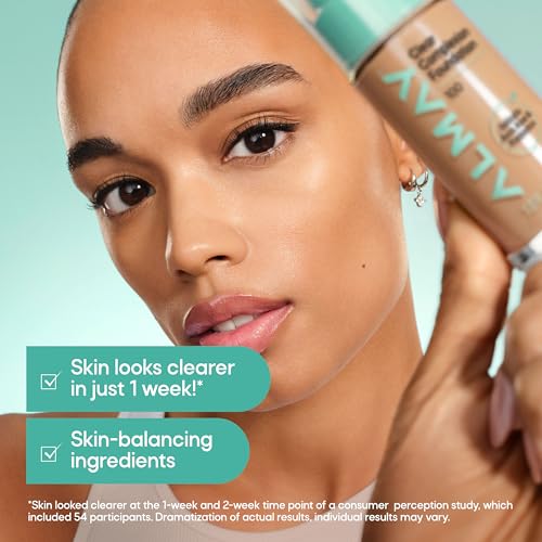Almay Clear Complexion Foundation, Oil-Free Makeup for Acne-Prone Skin, 1 fl oz - image 3
