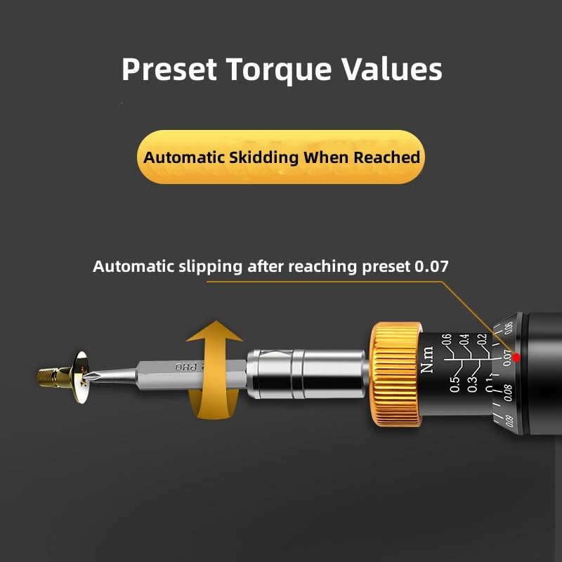 Hex Torque Screwdriver, Easy Operation 0.5Nm to 3Nm Adjustable Torque Screwdriver, for Maintenance Accessories Repair Supplies - Image 4