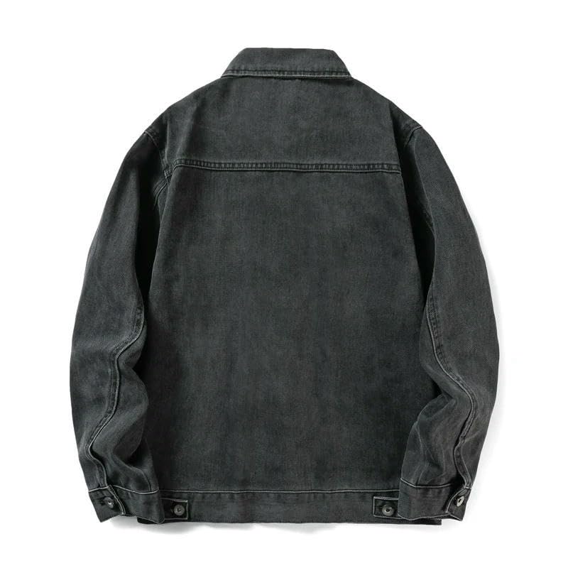 Men's Denim Jacket Casual Button Down Jean Coat Classic Long Sleeve Trucker Style Outerwear Pockets Spring Autumn4