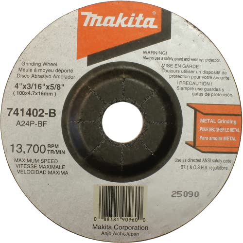 Makita 741402-B-25 4-by-3/16-Inch Grinding Wheel, 25-Pack