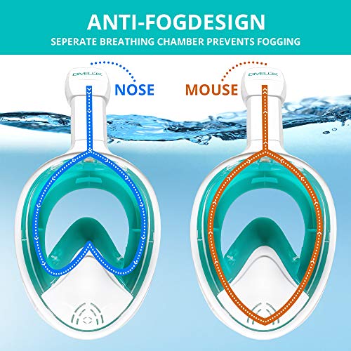 image for DIVELUX Full Face Snorkel Mask - Anti Fog & Anti Leak Technology | Sea