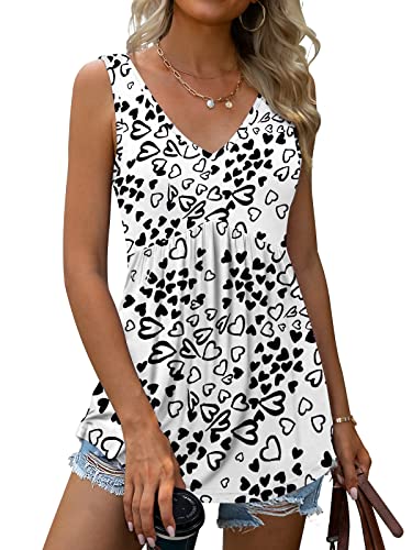 Women Tank Tops 2025 Summer Sleeveless Blouses V Neck Casual Loos...