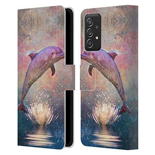 Housse cuir Galaxy A53 5G dauphin pour vos sorties