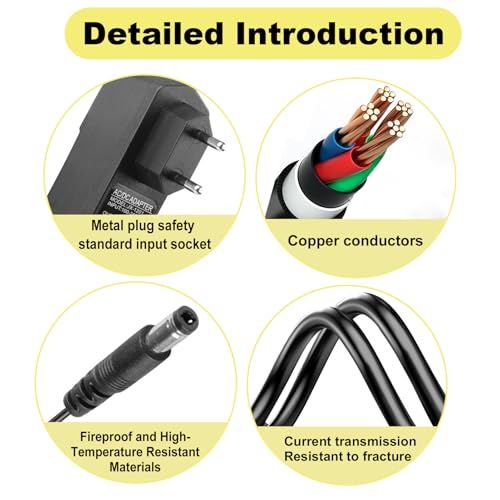 12V 1A LED Netzteil AC 100-240V 50/60HZ Netzadapter mit DC 5.5 * 2.5 mm EU Stecker für LED Streifen, Router, Lautsprecher, Kameras, TV Boxen 12V 1000mA, 1M Kabel