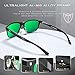 ATTCL Bundle Luxury Cycling Sunglasses for Men Women Sports Glasses,UV 400 Protection for Cycling, Skiing, Driving:(7001-Green)+(550A-Black+ALL)