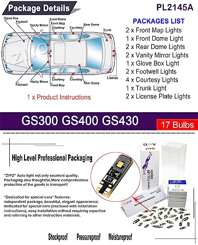 Kit de luces LED interiores para Lexus GS300 GS400 GS430 miniatura 2