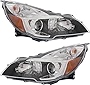 Evan-Fischer Headlight Set Compatible with 2013-2014 Subaru Outback Legacy Left Driver and Right Passenger Side Halogen With bulb(s)