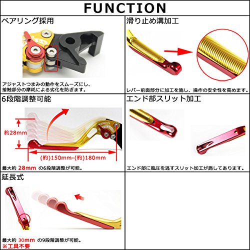 1400GTR 車用品・バイク用品 RIDEA アジャストクラッチレバー チタン