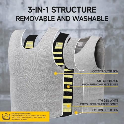 Chaleco interior protector flexible contra cortes y ataques con puñal 4