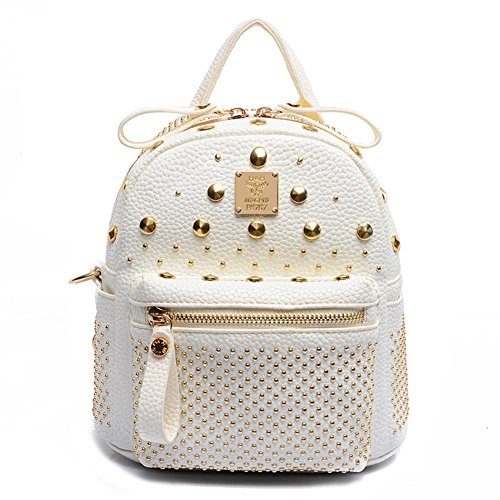 Petit sac à bandoulière pour femmes style collège avec mini rivets