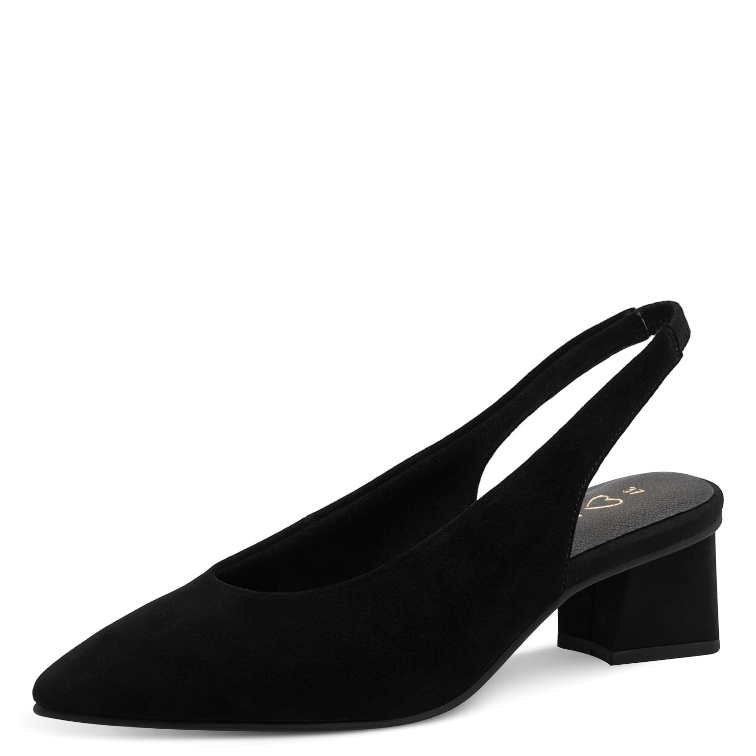 MARCO TOZZI Women Pumps Soft Feel Me Footbed Leather Leather Insole Soft Lining Fashionable, Black (Black), 4.5 UK