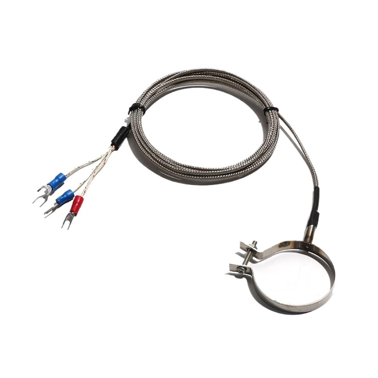 Cable del sensor de temperatura del termopar K/E tipo PT100 35/38/40/42/45 mm sonda circular de acero inoxidable(PT100,Coil Dia 42mm)
