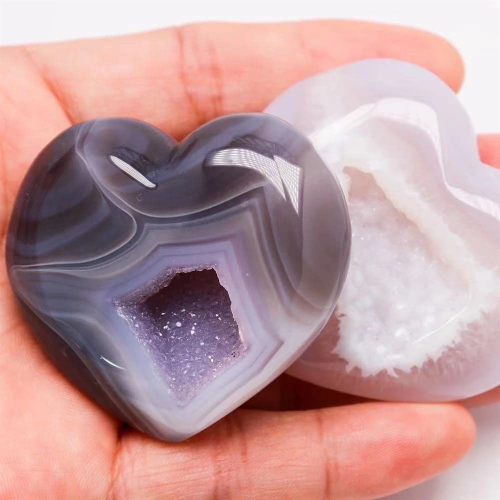 天然石ドゥルーシー瞑想用ドルージー瑪瑙クリスタルジオード宝石