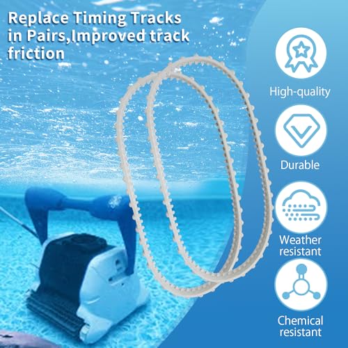 deawater RCX23002 Aquavac Tiger Shark Poolreiniger Antriebsriemen für Hayward Aquavac Tiger Shark (Plus und QC) und SharkVac Poolreiniger, 2 Stück