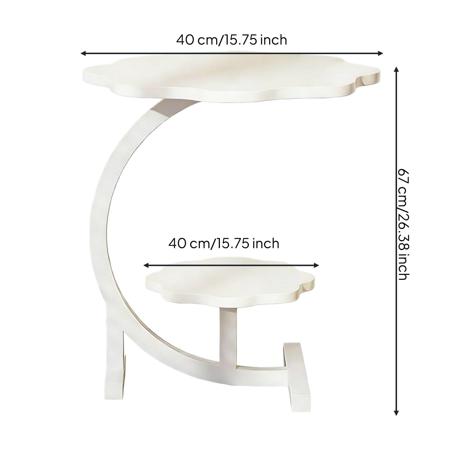 Étagère à Plantes sur Luxueux Étagère à Fleurs sur Pied Anti-Rouille Porte-Plantes Vertical En Métal pour Fleuristes, Balcon, Terrasse , Blanc , Blanc Ivoire