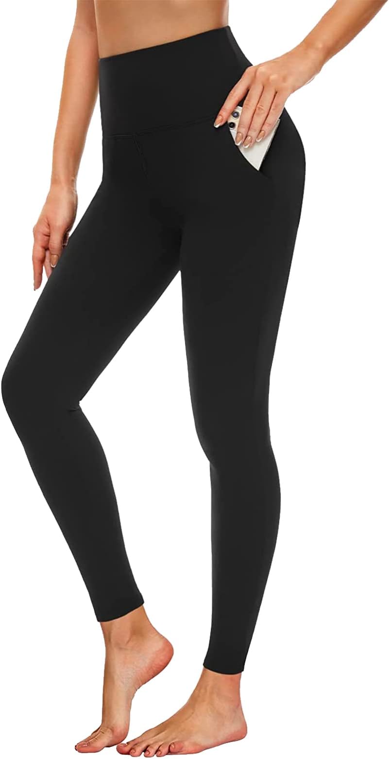 ACTINPUTBlack Leggings for Women Soft High Waisted Tummy Control Leggings Sports Workout Gym Running Yoga Pants