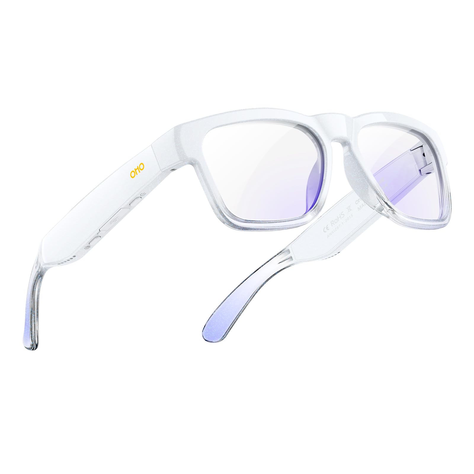 OhO Open Ear Smart Glasses, UV400 Z87.1 Lightweight Audio Bluetooth Glasses