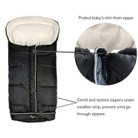Vista 4 de CozyMe Manta de invierno para cochecito de bebé, saco para cochecito, 3 en 1, impermeable, se adapta a la mayoría de cochecitos y corredores