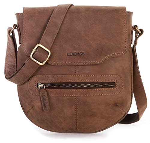 LEABAGS Seoul Bolso Bandolera de auténtico Cuero búfalo en el Estilo Vintage - Muskat Cover