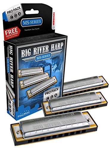 Hohner Big River Harp pack 3 pièces pour éviter de manquer de tonalités