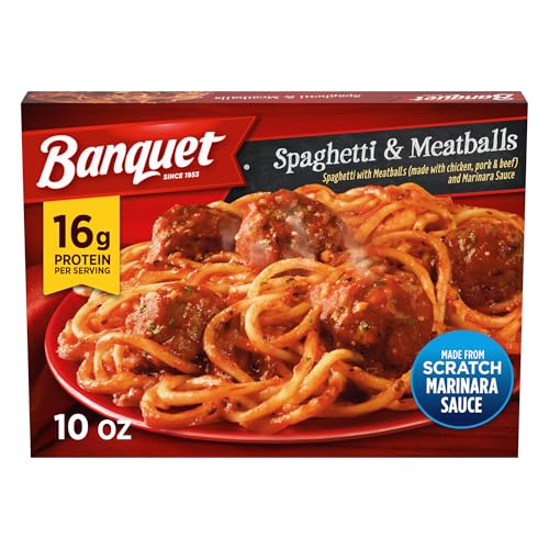 Banquet Spaghetti & Meatballs, Frozen Meal, 10 OZ