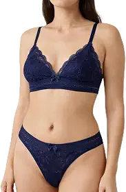 Conjunto Lingerie Feminina Renda Macia sem Bojo sem Aro Sutiã e Calcinha – Uso Diário, Confortável, Tamanhos P ao GG – Luz Bella