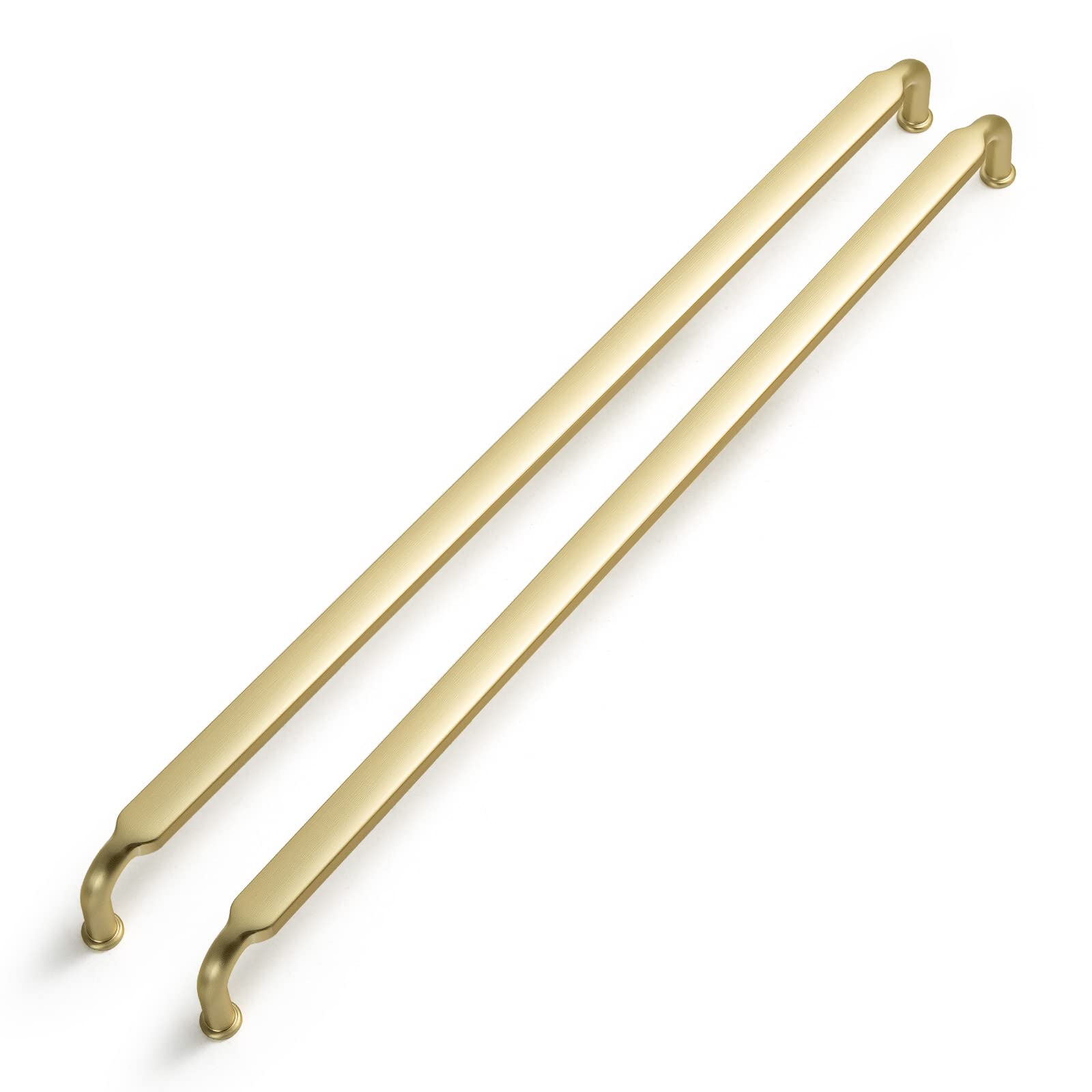 Goo-Ki 6 Pack 12-3/5 Inch （320mm） Hole Center Cabinet Pulls Brushed Brass Zinc Alloy Kitchen Drawer Pulls Drawer Handles 13.05 Inch Length 2202-BS-320