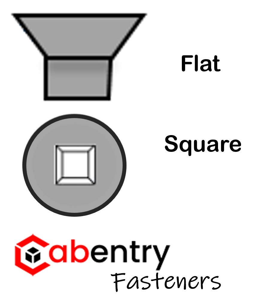 Brand | Wood Screws | Flat Head | Square Drive | #8 | 1 1/4 Inch | Deep Thread | Sharp Point | Black Phospate Finish | 100 Pack