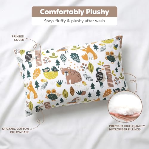 Image of a baby cherry Kids Pillow with 1 Pillowcase- 30x45 cm Perfect Toddler Pillow for Sleeping |Little Baby Pillow for Boys & Girls (2Yr to 6 Yr)