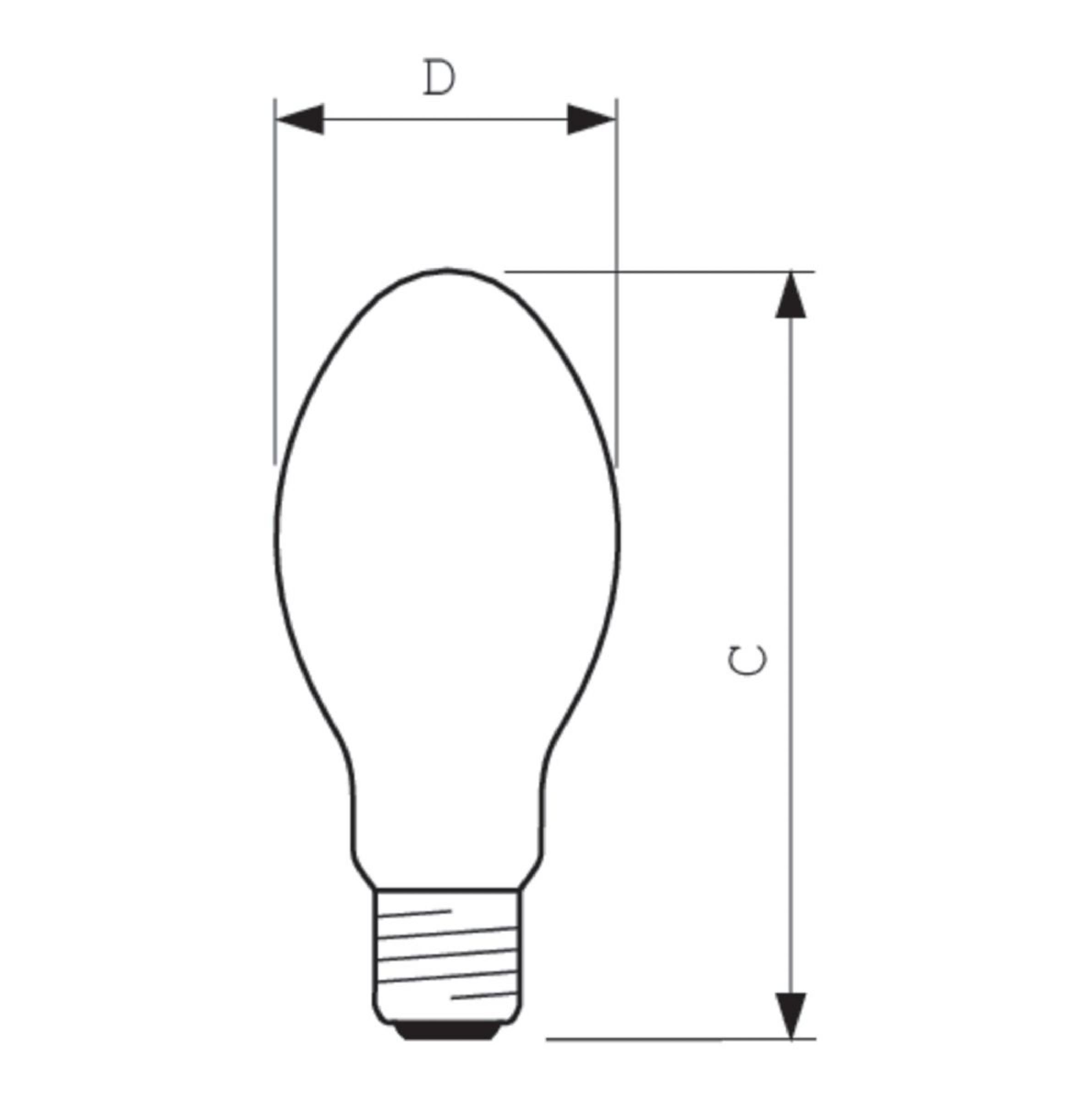 Philips 19344515 Bombilla de Sodio, 250 W, E40