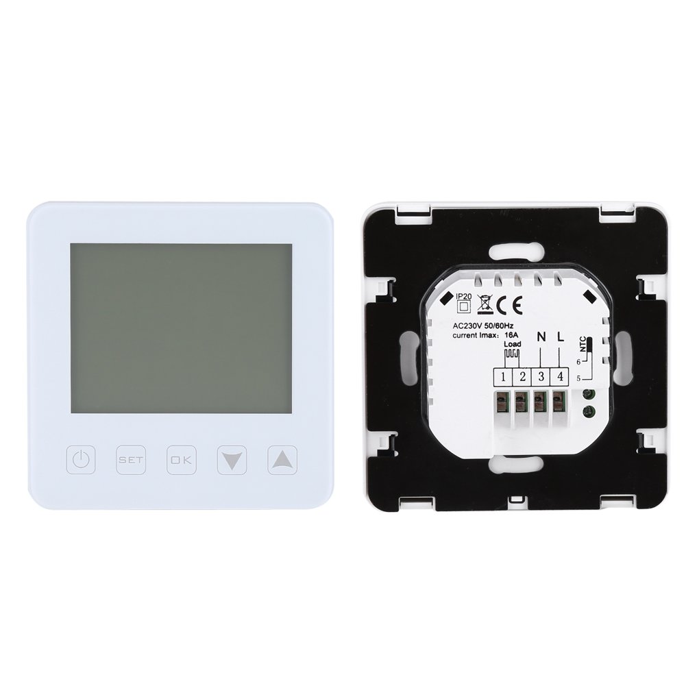 Thermostat Programmable 16A Ecran Digital LCD Thermostat De Chauffage Électrique Contrôleur De Température Ambiante