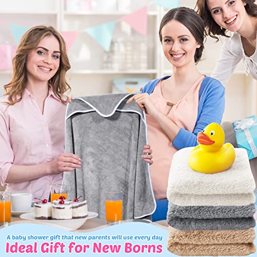 9 Pack Baby Bath Towel Absorbent Soft Hooded Baby Towels Coral Fleece Baby Bath Essentials 30 X 30 Inch Newborn Hooded Towel Toddler Towels For Baby Boy And Girl, Infant Shower Gift (Multi Colors) #TOP6